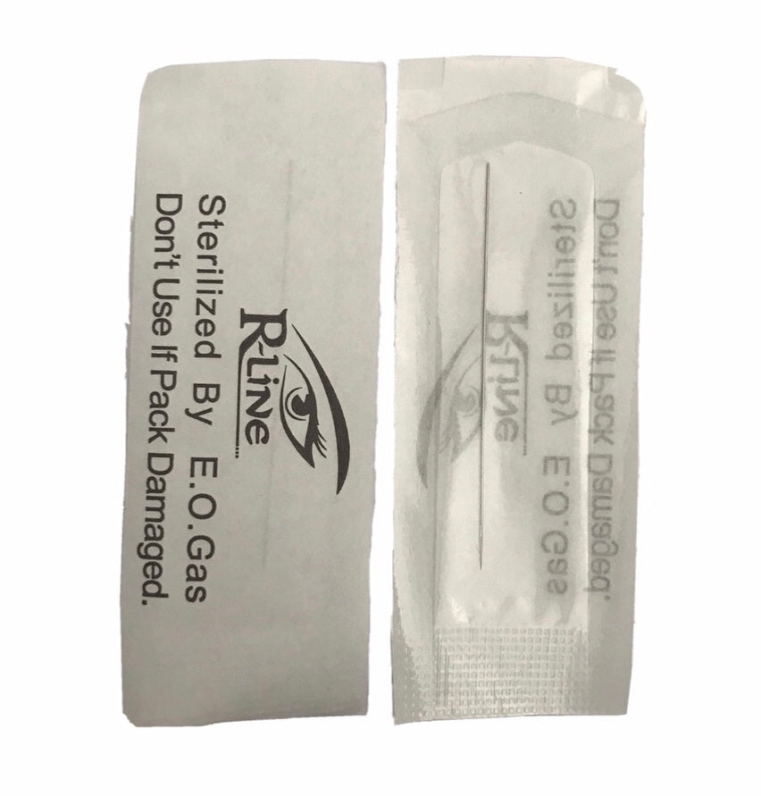 100x Giant Sun Textured 1rl R-Line Acupuncture Needles 0.3mm